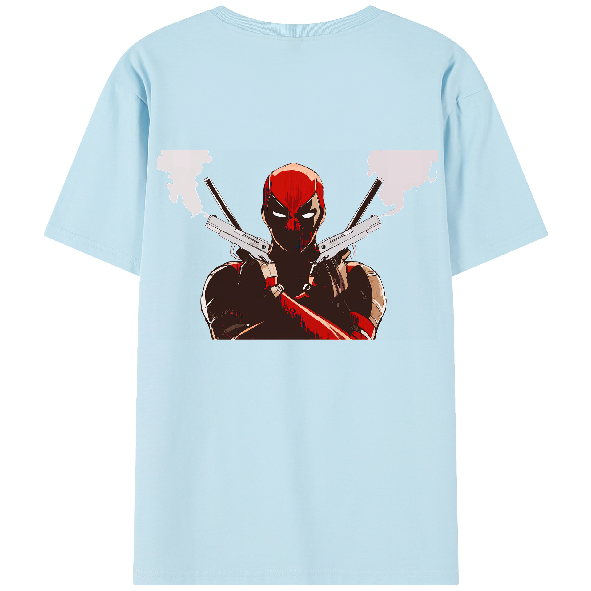 （画像用） Deadpool デッドプール 綿100％半袖Tシャツ（背面プリント）